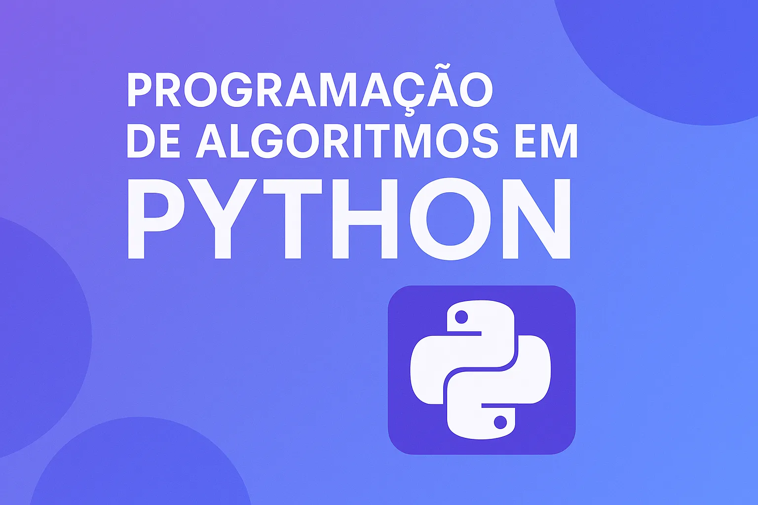 Banner do curso de Programação de Algoritmos em Python oferecido na AEB Escola Virtual