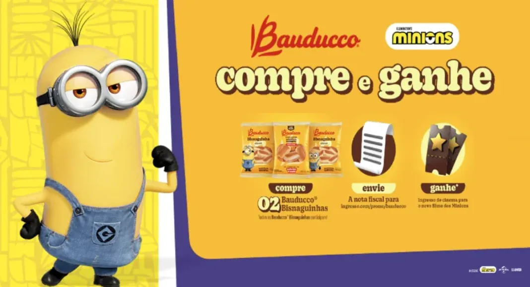 Brinde grátis: Compre e Ganhe Bauducco: Bisnaguinha Vira Ingresso de Cinema nas Férias