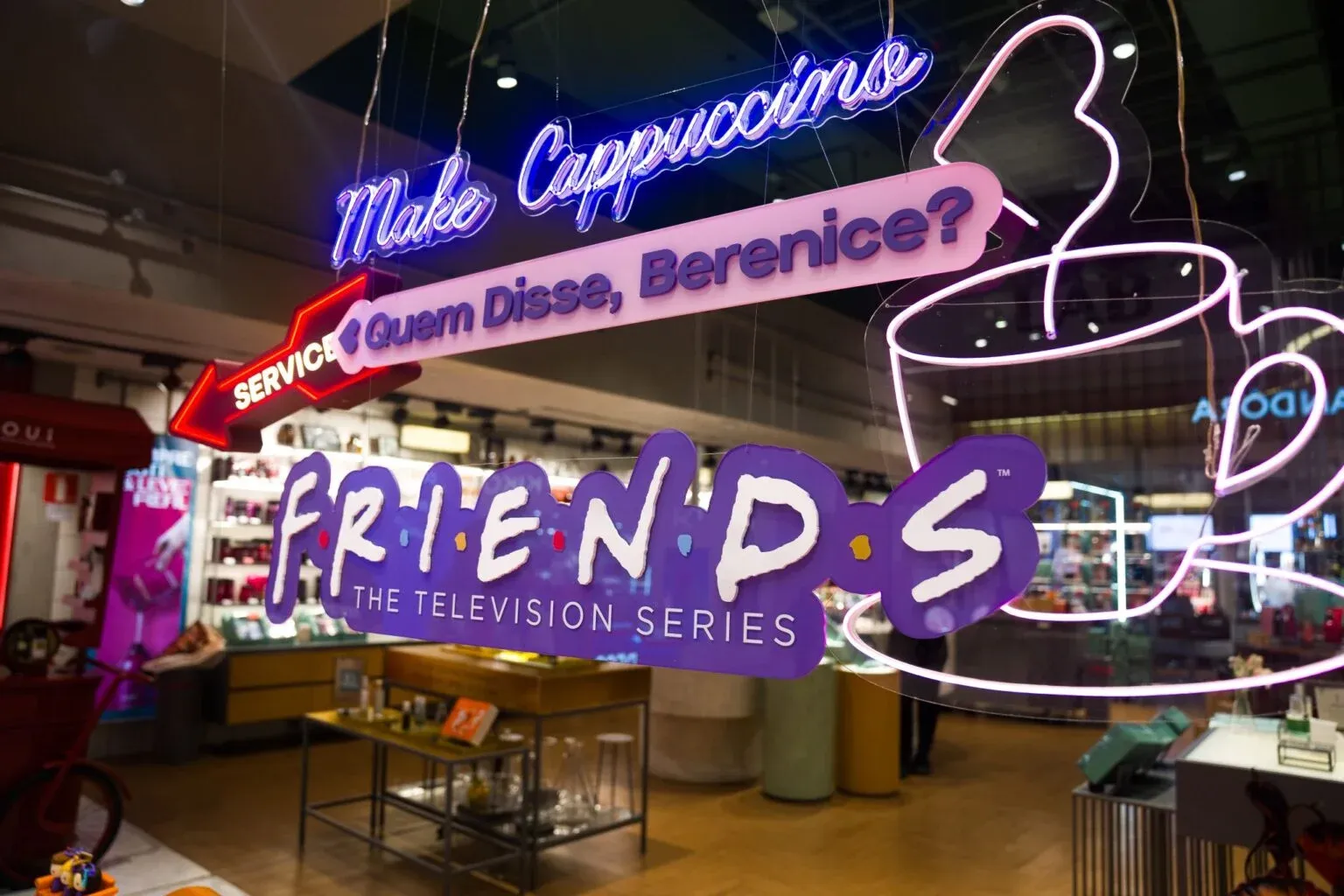 Cafeteria temática da ativação Quem Disse, Berenice? com Friends