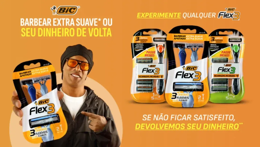 Brinde grátis: Cashback BIC Flex 3: Devolução de até R$30 se Não Gostar do Barbeador
