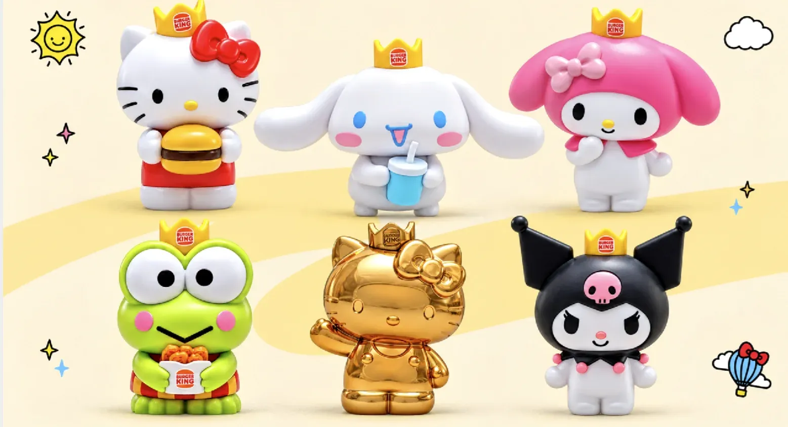 Brinde grátis: Compre e Ganhe Burger King: miniaturas Hello Kitty em embalagem surpresa