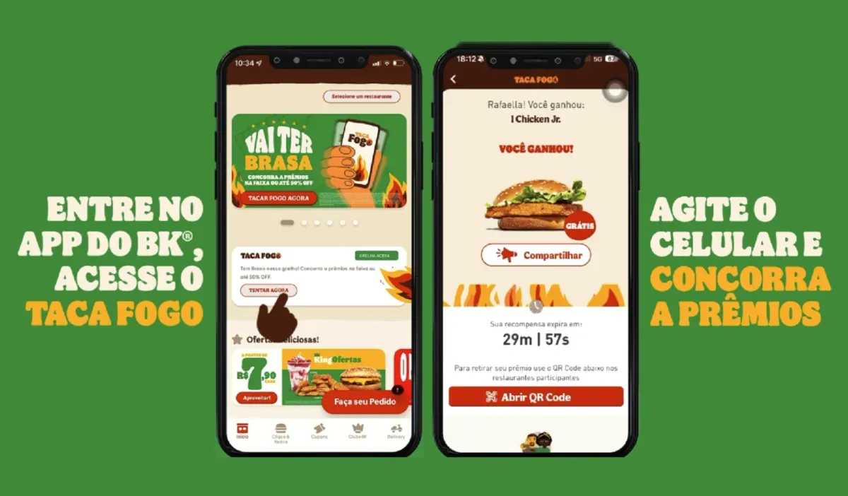Brinde grátis: Cupom Burger King: Taça Fogo Libera Ofertas-Surpresa no App