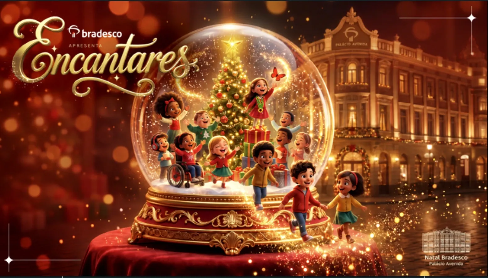 Brinde grátis: Natal Grátis Bradesco: seis apresentações no Palácio Avenida em 2026