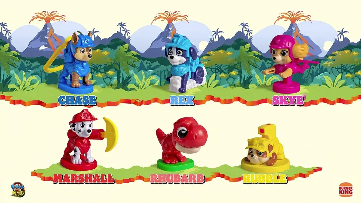 Brinde grátis: Compre e Ganhe Brinquedos da Patrulha Canina no Burger King: Coleção com 6 Personagens