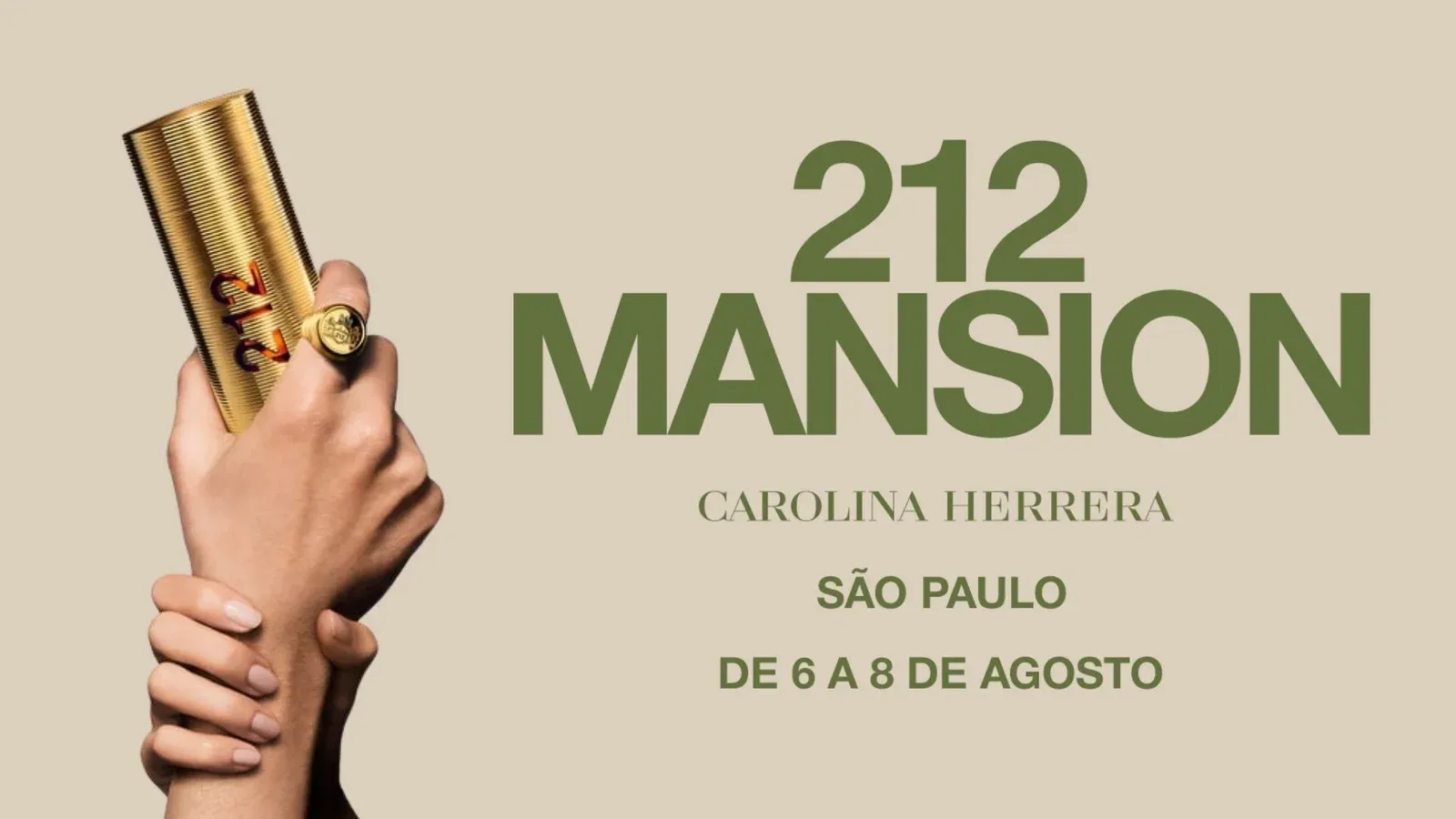 Brinde grátis: Brinde Grátis Carolina Herrera: Entrada Free na 212 Mansion em SP