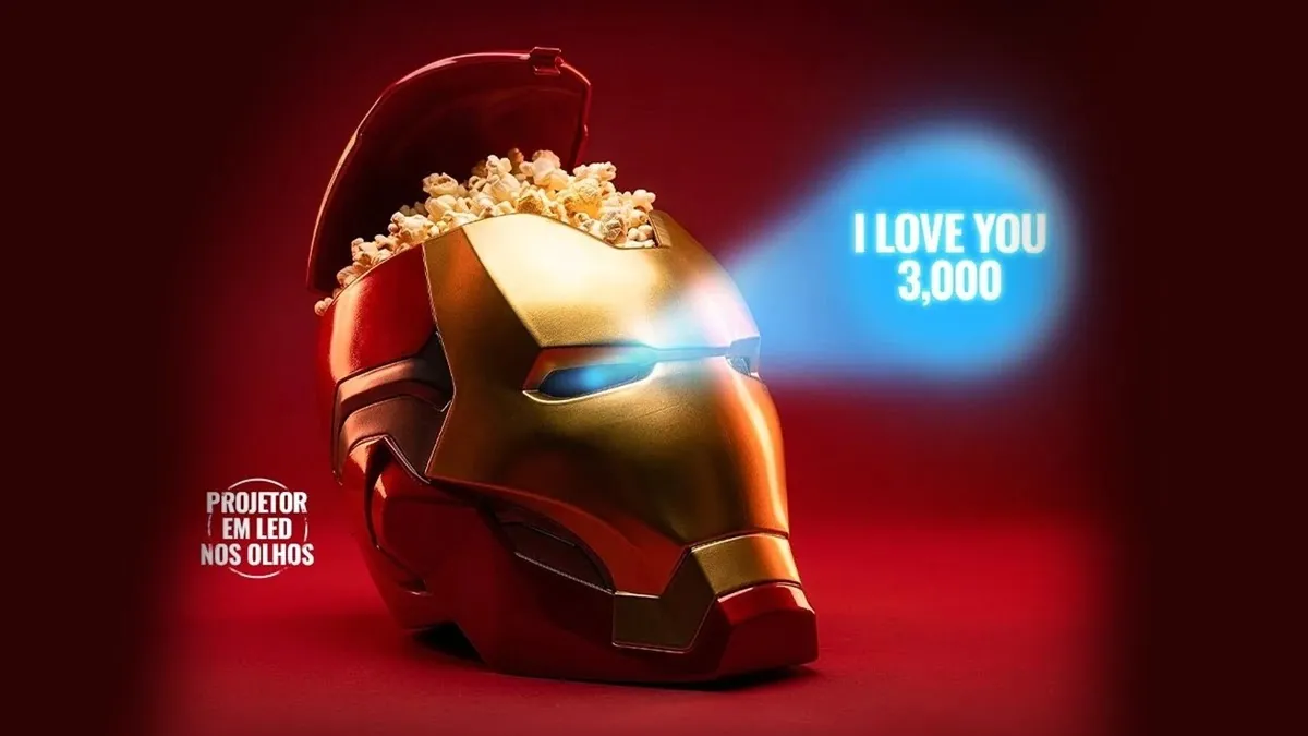 Brinde grátis: Promoção Cinemark: Balde do Homem de Ferro com Olhos de LED em Pré-Venda