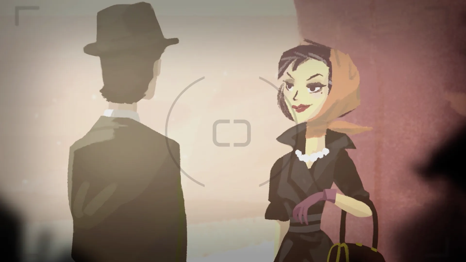 Agente de chapéu diante de Ruby La Rouge