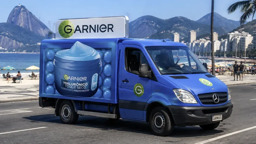 Brinde grátis: Brinde Grátis Garnier: Truck Hialu leva skincare gratuito ao Rio