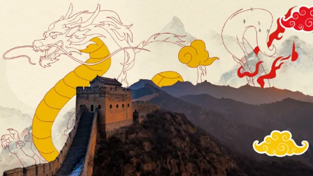 Cartaz da exposição imersiva A Grande Muralha da China no Instituto CPFL