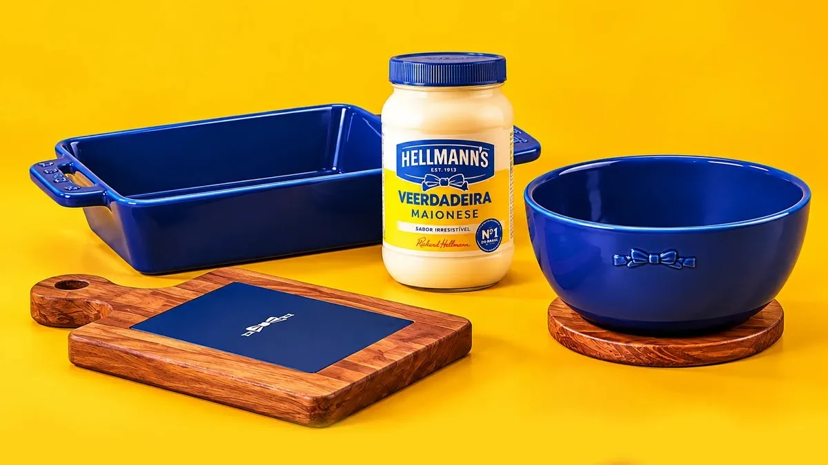 Brinde grátis: Compre e Ganhe Hellmann’s: selos por travessa, saladeira e descanso