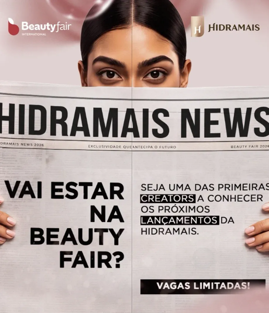 Arte de divulgação da Hidramais para a Beauty Fair 2026