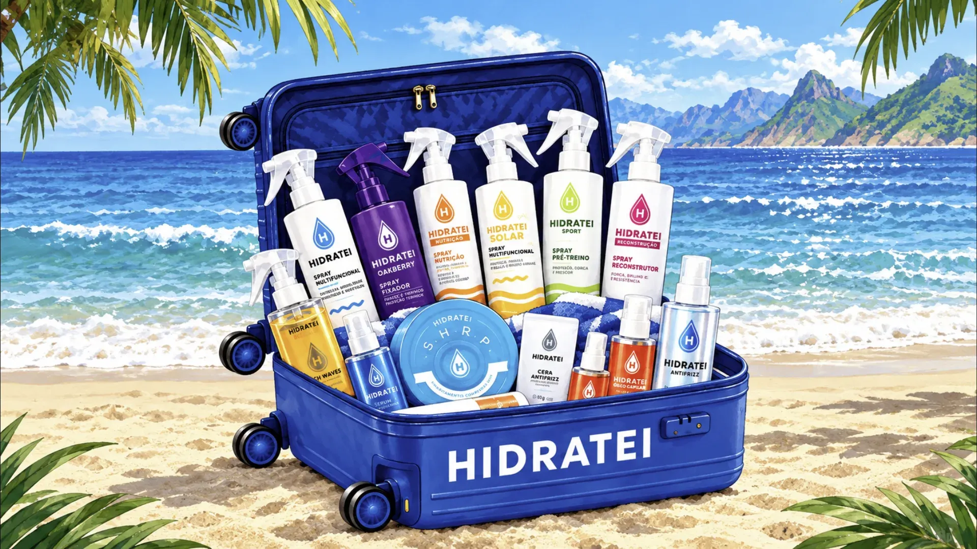 Brinde grátis: Sorteio Hidratei: concorra a R$ 12 mil para viajar e a malas com produtos