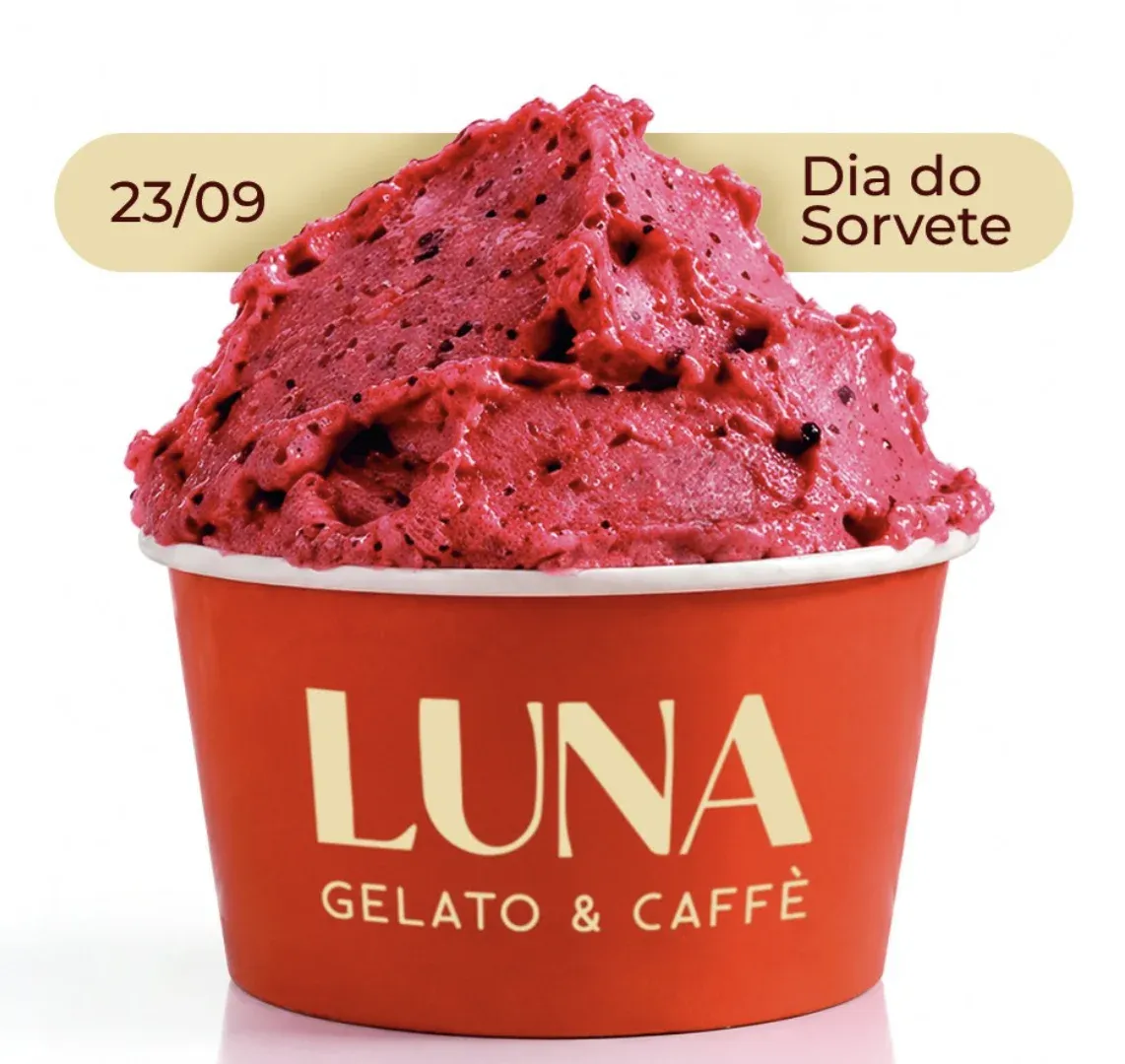 Brinde grátis: Brinde Grátis Luna Gelato: Copinho para os 50 Primeiros em 23/09