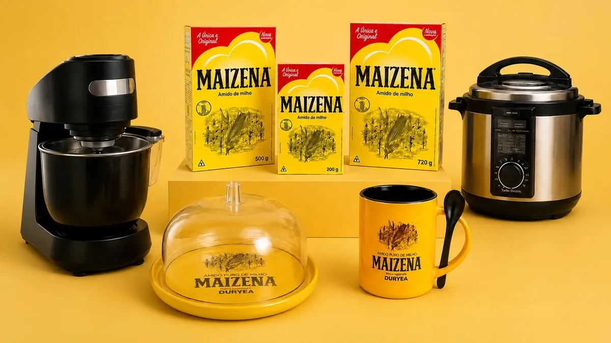 Brinde grátis: Compre e Ganhe Maizena: Junte Selos e Troque por Caneca ou Boleira Colecionável