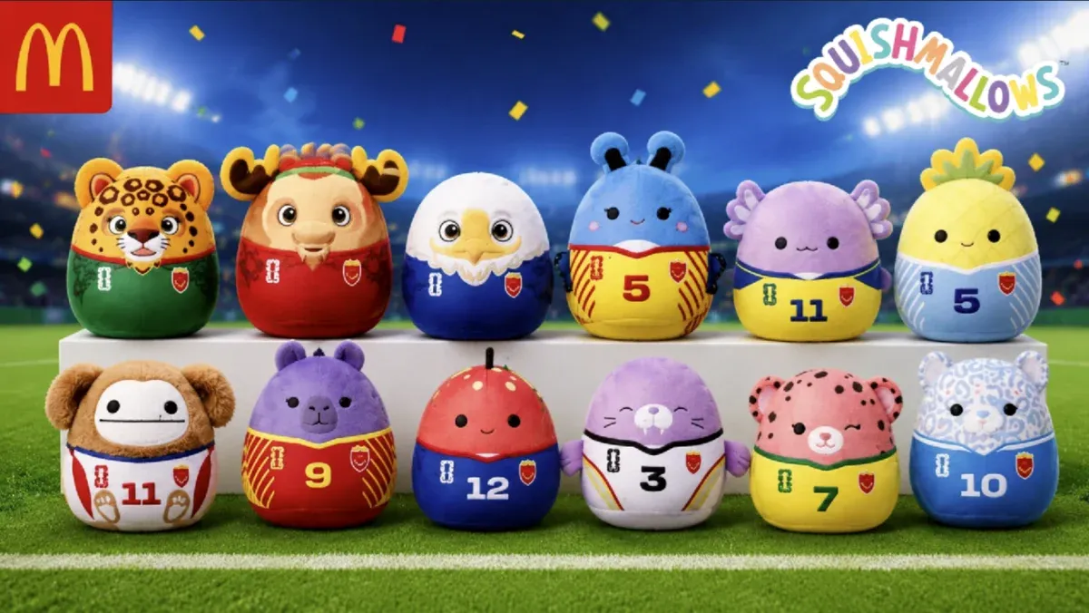 Brinde grátis: Compre e Ganhe McDonald's: Squishmallows das Seleções no McLanche Feliz