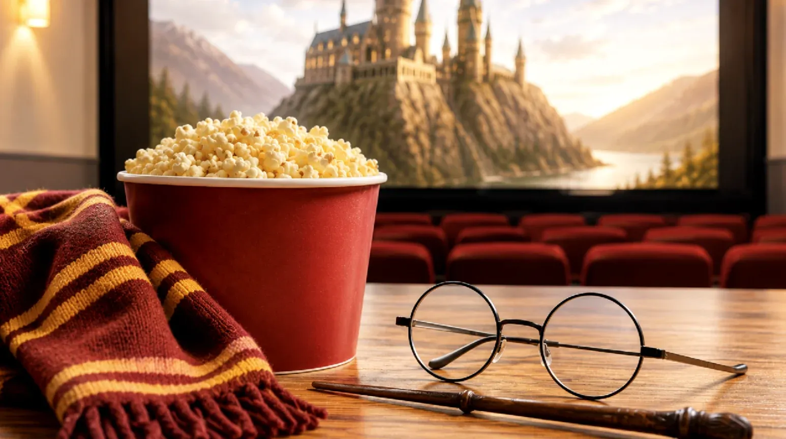Brinde grátis: Compre e Ganhe Moviecom: Refill de Pipoca para Quem For Caracterizado de Harry Potter
