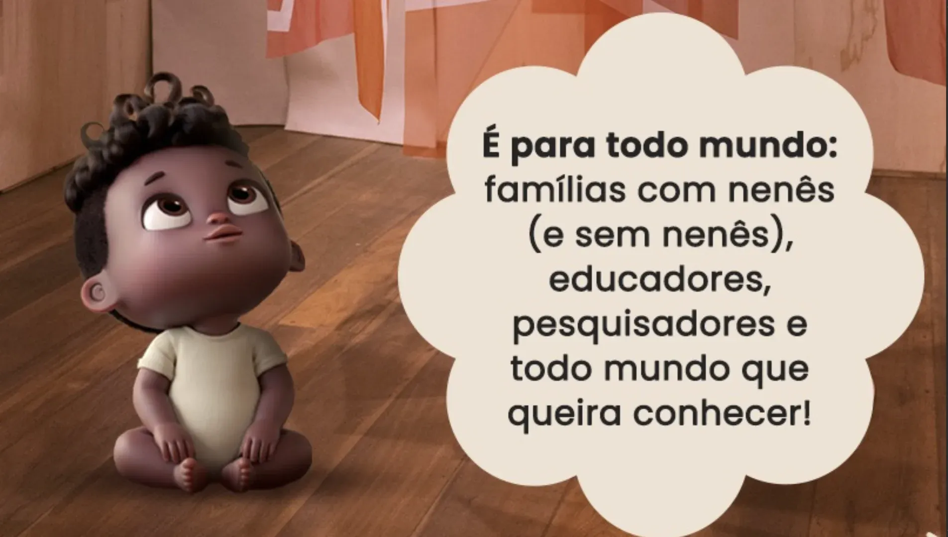 Nelson Nenê na exposição Primeiras Infâncias Brasileiras, em São Paulo