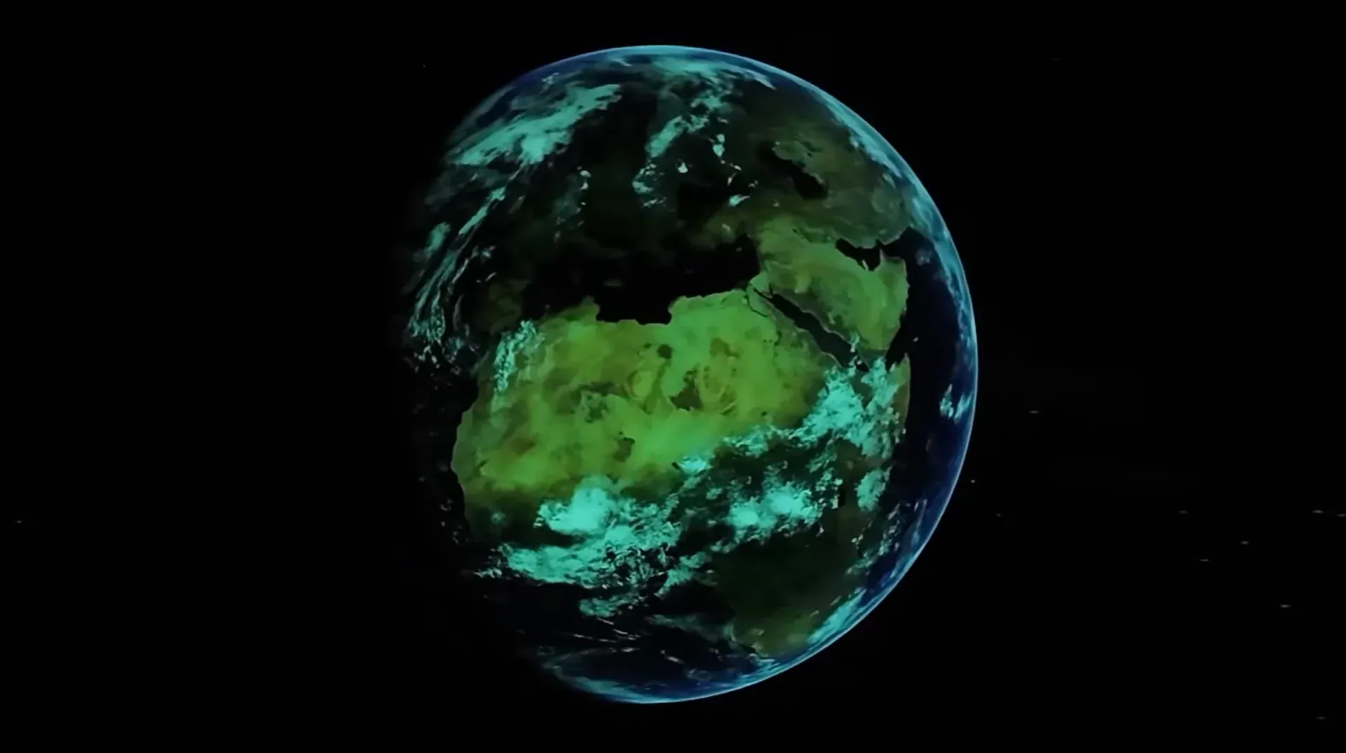 Imagem do planeta Terra usada na divulgação das sessões de astronomia