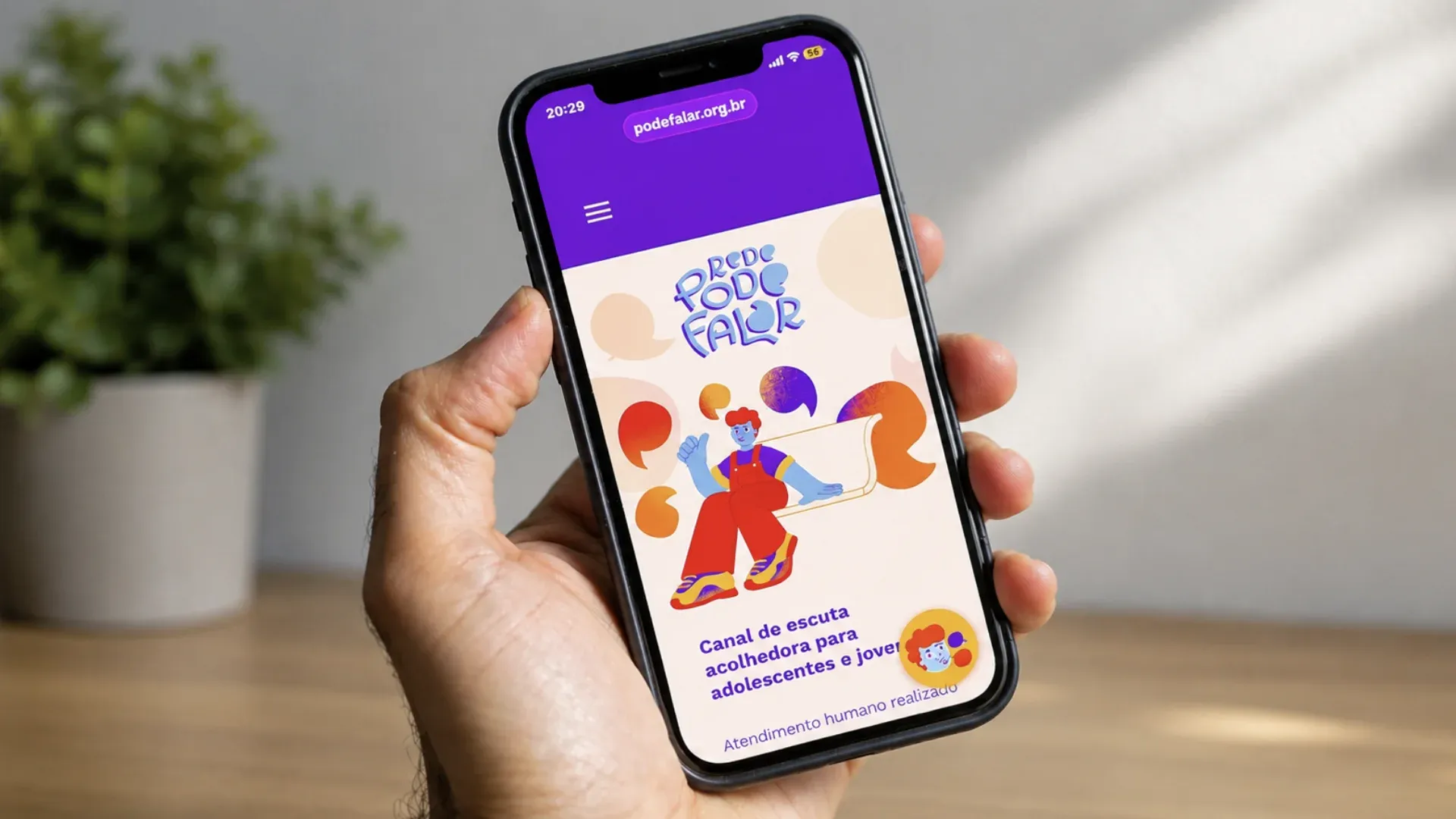 Brinde grátis: Grátis: Pode Falar oferece atendimento psicológico online e anônimo para jovens