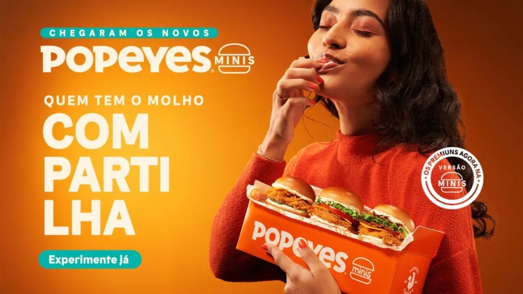 Brinde grátis: Desconto Popeyes: 50% na 2ª caixa de Popeyes Minis com mini tatuagem ou amizade 'Six Seven'