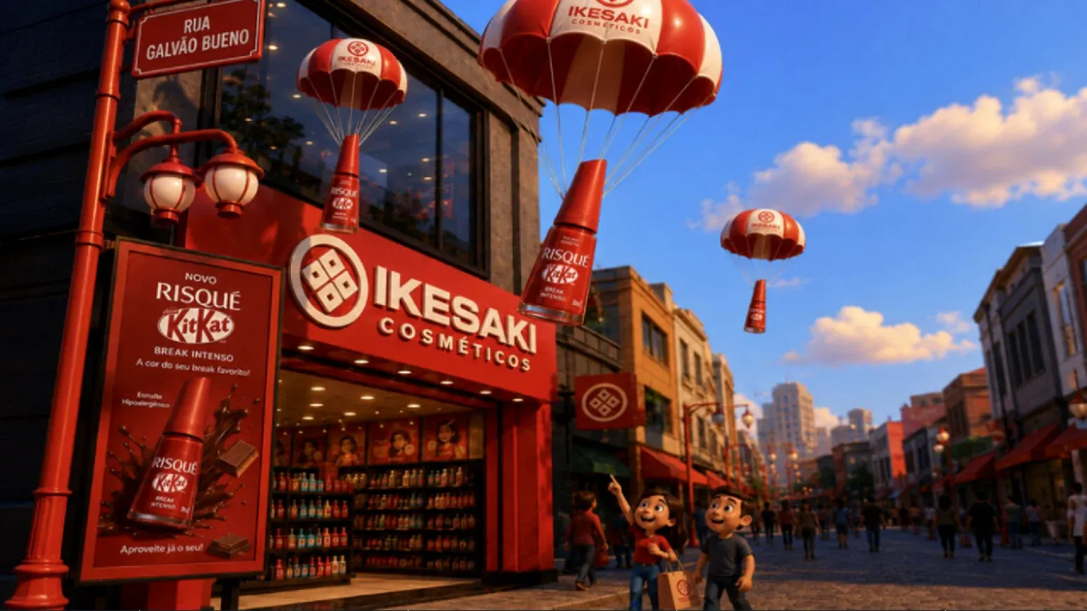 Brinde grátis: Brinde Grátis Risqué: Esmaltes da Coleção KitKat Caem do Céu na Liberdade (SP)