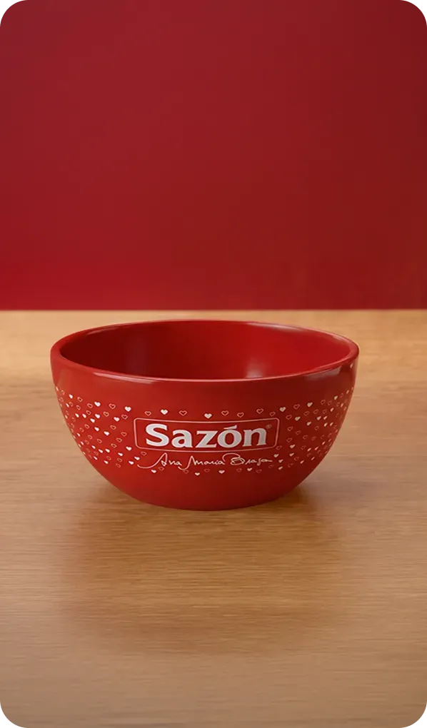 Bowl multiuso vermelho Sazón decorado com corações