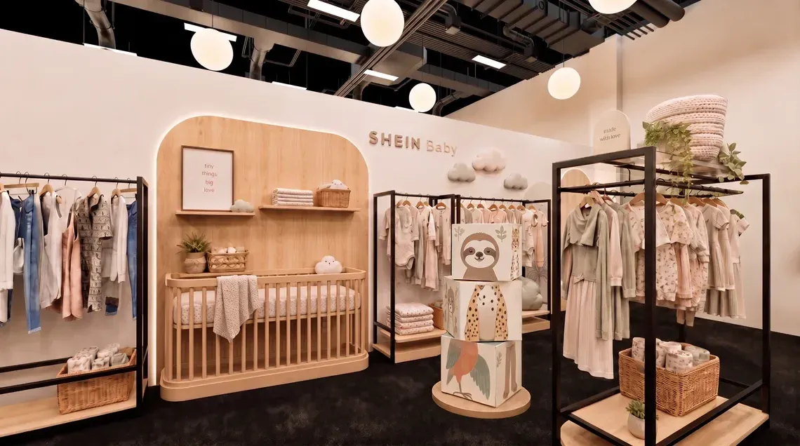 Fachada de loja pop-up da SHEIN, formato que chega a Belém entre 23 e 27 de setembro