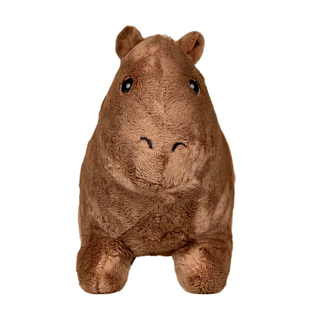 Pelúcia Cacá, a capivara, personagem do Clubinho da Poupança Sicredi Serrana.