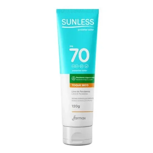 Bisnaga do Protetor Solar Facial FPS 70 Toque Seco da Sunless