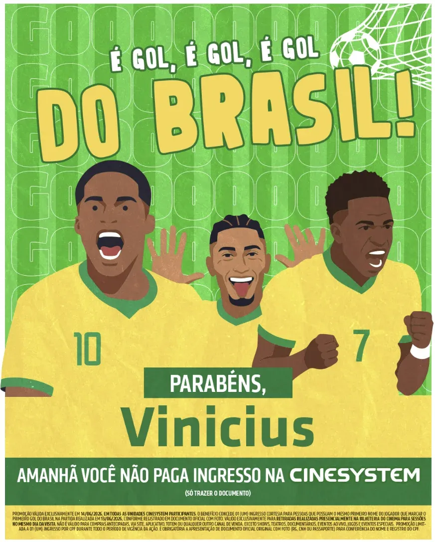 Vinicius Jr. comemorando gol pela Seleção Brasileira