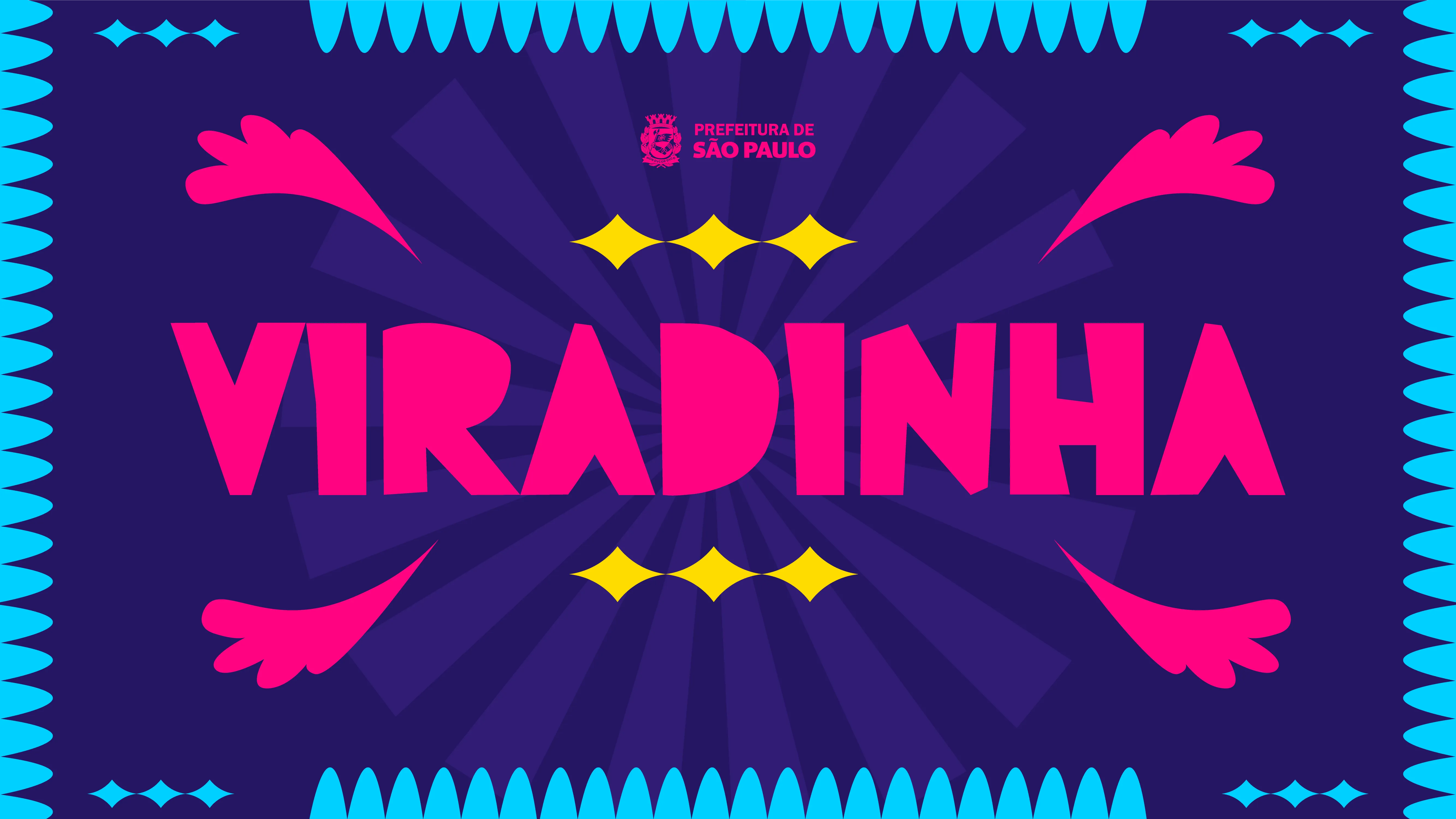 Cartaz oficial da Viradinha 2026, festival infantil gratuito em São Paulo