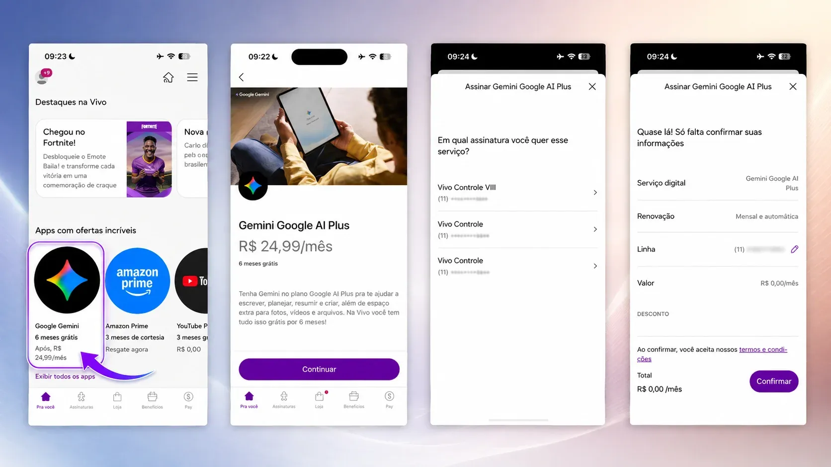 Como ativar o Google Gemini grátis pelo app Vivo